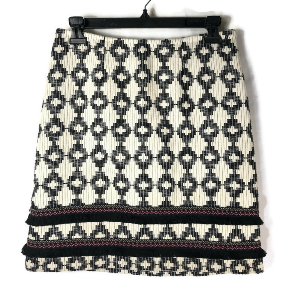 Merona Boho Jacquard Aztec Fringe Skirt